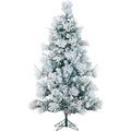 Almo Fulfillment Services Llc Fraser Hill Farm Artificial Christmas Tree, 7.5 Ft. Snowy Pine Flocked, Multi LED Lights FFSN075-6SNEZ